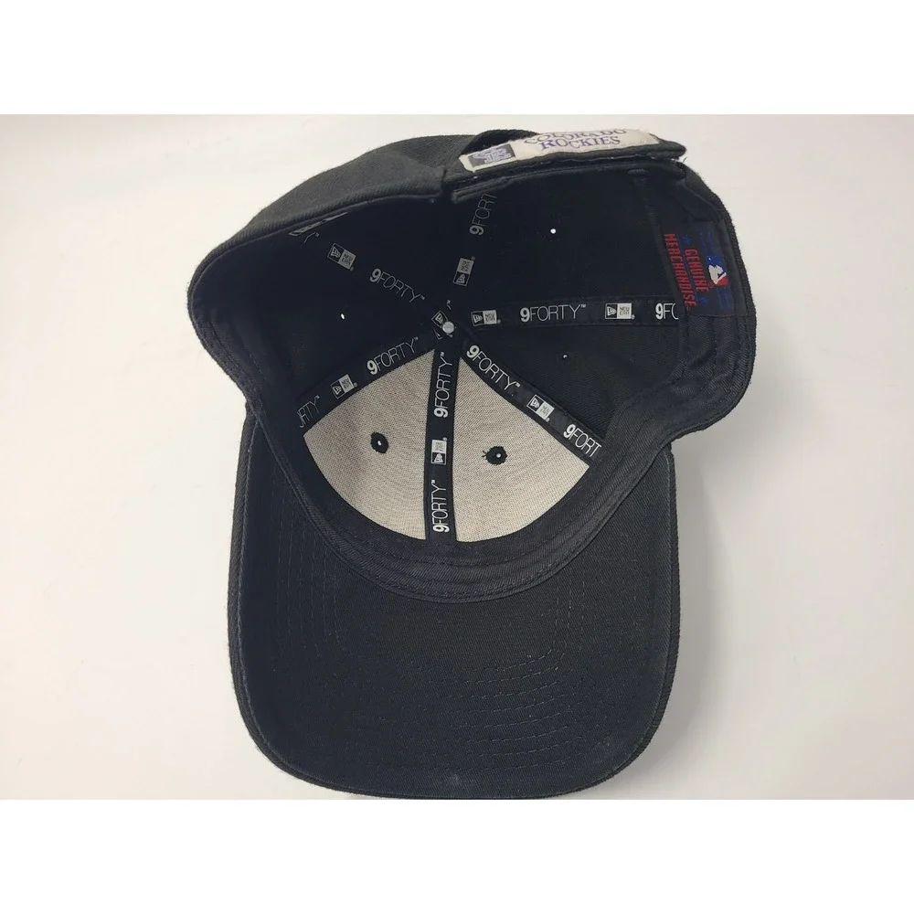 Colorado Rockies New Era 9Forty Adjustable Hat Cap Polyester‎ MLB Baseball Black